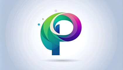 Abstract letter P logo design