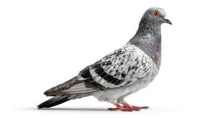 Obraz premium Side view of a pigeon