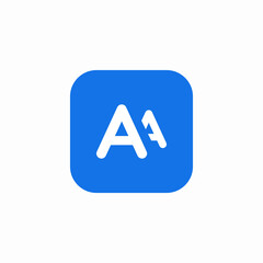 font settings icon sign vector