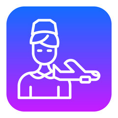 Air Hostess Vector Icons