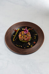 Colorful Tuna and Avocado Tower