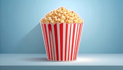 Popcorn in striped container