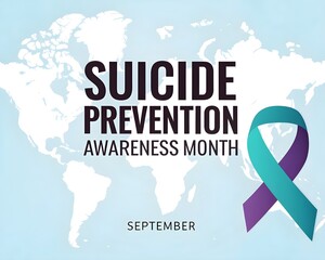 National suicide prevention month design template good for celebration. ribbon vector design. flat ribbon illustration. flyer design.