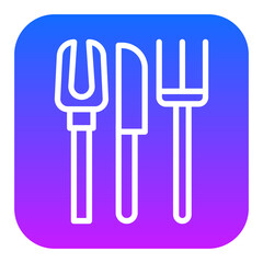 Carving Knife and Fork Vector Icons