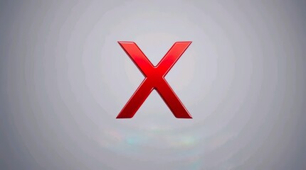 Obraz premium vibrant red 3D 'X