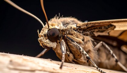 Close-up of a moth on a twig