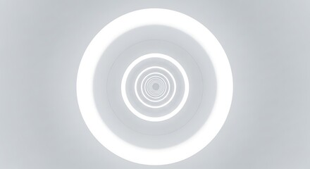 Abstract concentric circles in shades of white and gray.