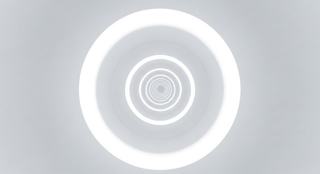 Abstract concentric circles in shades of white and gray.