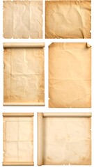 Vintage paper scrolls and sheets