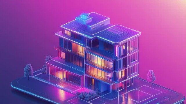 Smart home automation system controlling modern building on mobile phone