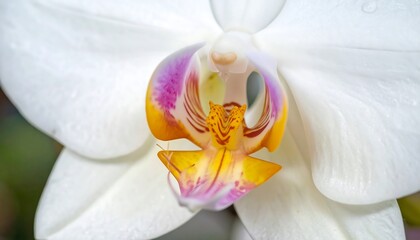 Close-up of a white orchid