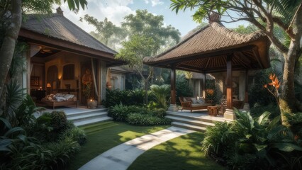 Tropical garden villas