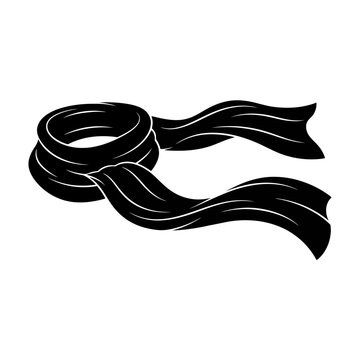 black scarf silhouette clip art preview