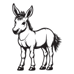  vector illustration donkey