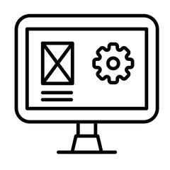 Interactive Prototype vector line icon design 