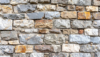 Obraz premium Stone wall texture, various colors and shapes
