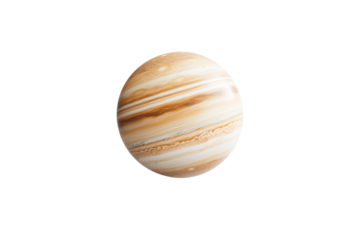 Large, round planet with a brownish-orange color, isolated