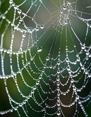 Dew-kissed spider web