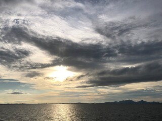 sunset over the ocean