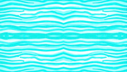 Obraz premium Seamless Cyan Ocean Wave Pattern Texture
