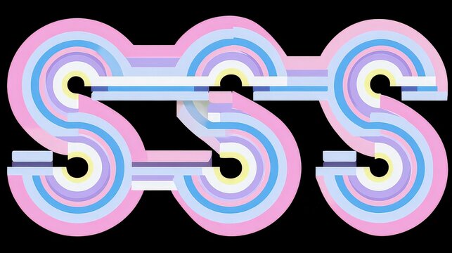 Colorful Abstract Letters S Design
