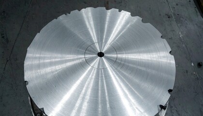 Silver Aluminum Radial Disc with Linear Texture