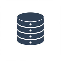 2D Database cylinder icon