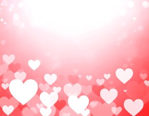 Romantic heart-shaped bokeh background