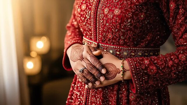 Bridal Elegance Indian Brides Exquisite Outfit.
