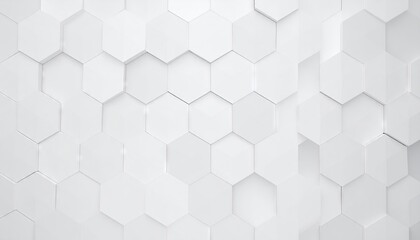 White Hexagon Tessellated Pattern Background
