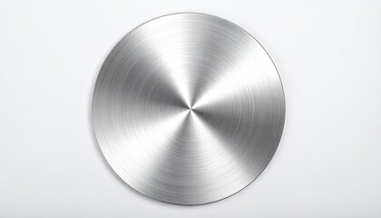 Polished Nickel Circular Plate with Radial Highlight