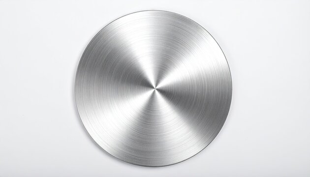 Polished Nickel Circular Plate with Radial Highlight