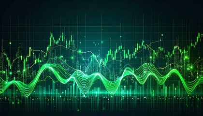 Abstract financial data visualization
