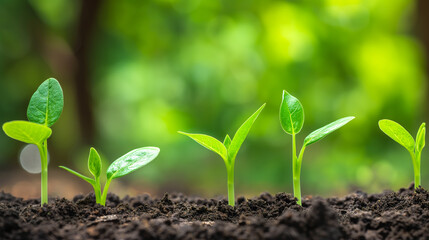Fototapeta premium Crescimento de plantas em solo