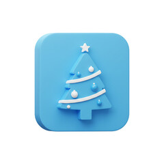 A cheerful, stylized Christmas tree icon with ornaments and a star, perfect for holiday-themed digital designs and festive visual content.