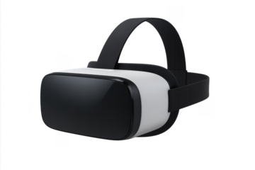 Virtual reality headset isolated on transparent background