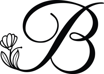 b Beauty line art luxury creative flower beauty skin care minimalist logo design	