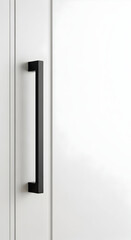 Door with Sleek Black Handle Close Up - Modern Interior Design