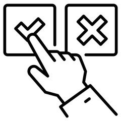 Hand Choice Line Icon