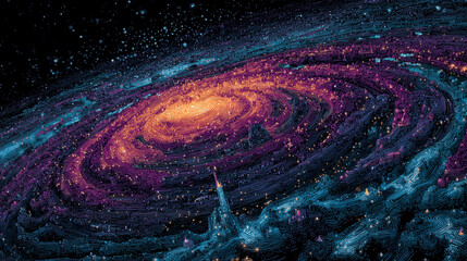 A vast galaxy of proteins, symbolizing the identification of a target molecule for drug discovery.