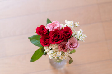 美しい薔薇の花束