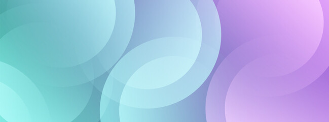 Abstract Banner Background with Teal and Violet Curves - Modern Design