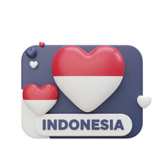 A rendered illustration showcasing a patriotic heart design representing national pride and love for the country.