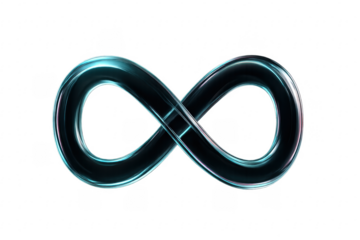 Infinity symbol representing eternity with transparent background