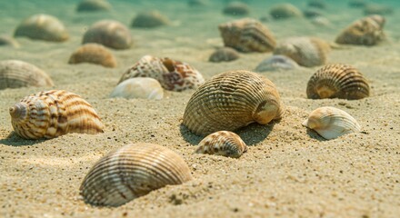 Sandy Seabed with Shell Collection