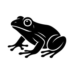 Tribal Frog Vector Illustration – Black and White Animal Tattoo Design – Stylized Amphibian Symbol for Logo, Sticker, and Decoration