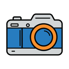 Modern camera icon for photography, design, and creativity