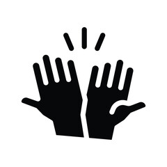  high five glyph icon illustration vector graphic.eps