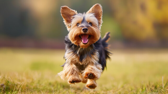Cachorro correndo no parque