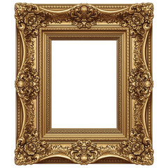 An ornate, vintage gold frame, perfect for an antique picture or decoration
